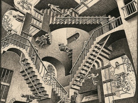 Experiência Escher - Relatividade